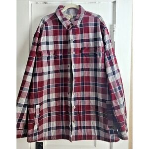 Duluth trading Buffalo plaid fleece lined heavy weight shacket men's XL TALL‎